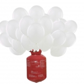 BUTLA Z HELEM+30 balonów BIAŁYCH WESELE ŚLUB